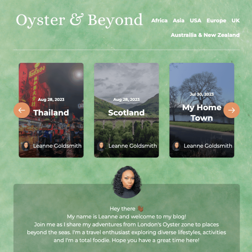 Oyster & Beyond Travel Blog